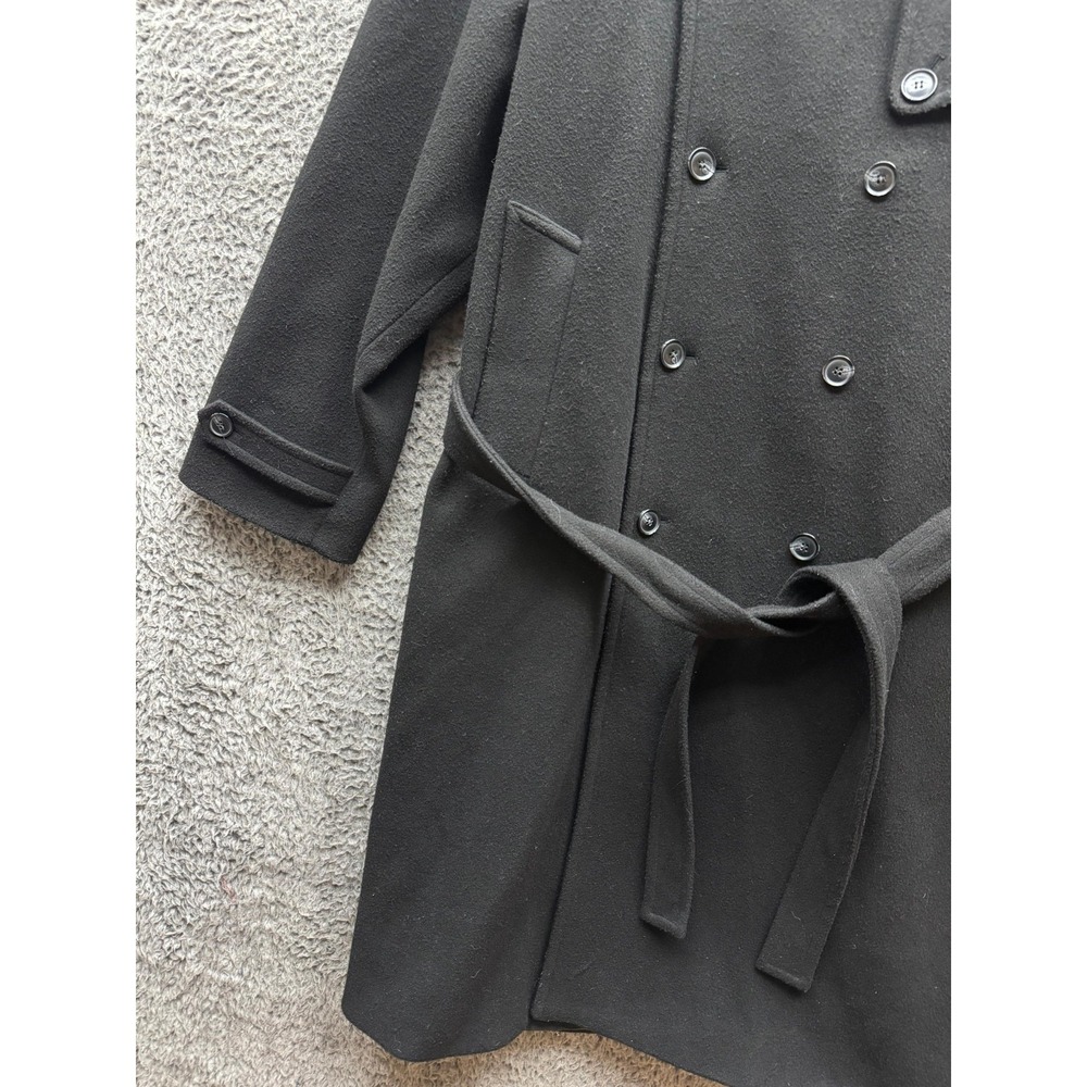 The Frankie Shop Double-Breasted Belted Trench Coat Black Womens Size L/XL - Picture 4 of 16